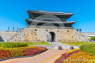 Janganmun Gate of Hwaseong fortress at Suwon, Republic of Korea Stock Photo