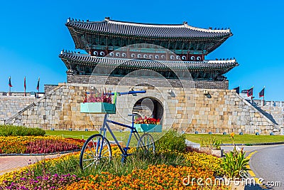 Janganmun Gate of Hwaseong fortress at Suwon, Republic of Korea Stock Photo