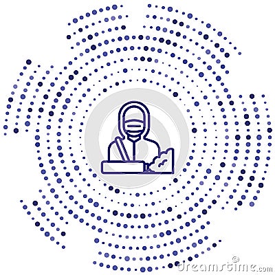 janitor vector icon. janitor editable stroke. janitor linear symbol for use on web and mobile apps, logo, print media. Thin line Vector Illustration