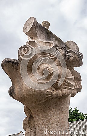 Janneke Statue on Brug der Keizerlijke Geneugten, Ghent, Belgium Editorial Stock Photo