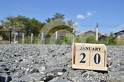 January 20, country background , empty cover background. Stock Photo