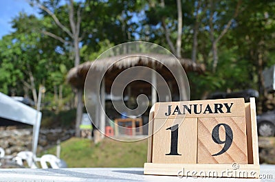 January 19, empty cover background. Stock Photo