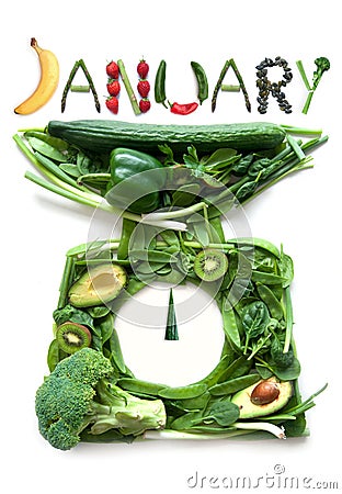 January diet concept Stock Photo