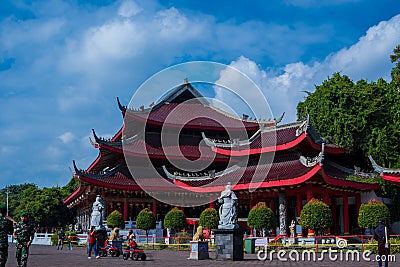 January 22, 2023. Chinese Temple named Sam Poo Kong in Semarang. Indonesia. Editorial Stock Photo