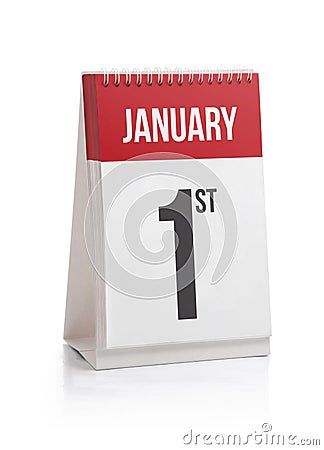 January Month Days Calendar First Day Stock Photo