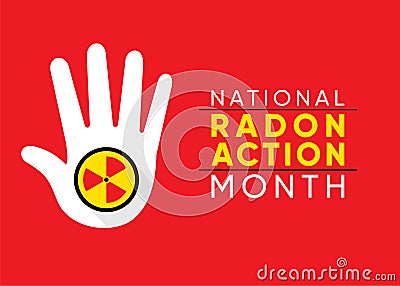 January is Radon Awareness Month design vector illustration Vector Illustration