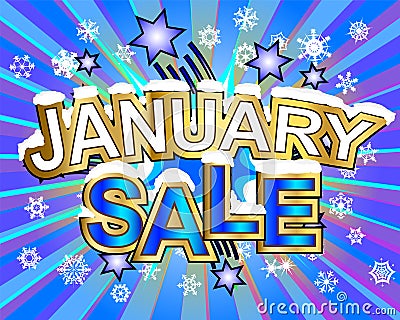 January Sale Vector Illustration