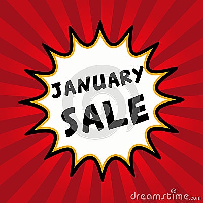 January Sale Illustration Stock Photo