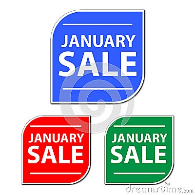 January Sale Stock Photo