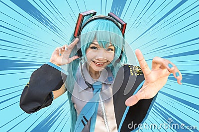 Japan anime cosplay , cartoon women Stock Photo