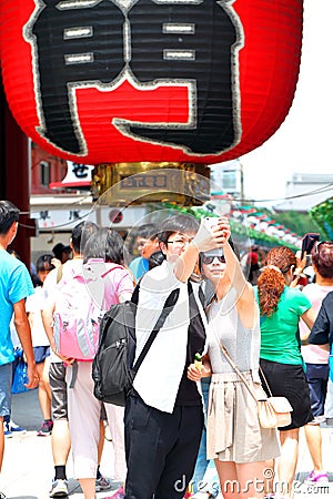 Japan Asakusa Senso-ji temple Tokyo Editorial Stock Photo