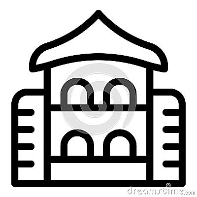 Japan castle icon outline vector. City tower Vector Illustration