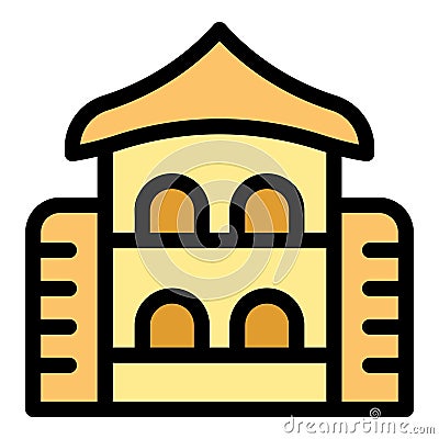 Japan castle icon vector flat Stock Photo