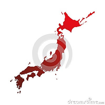 Japan country map icon design Vector Illustration