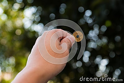 Japan currency coin Stock Photo