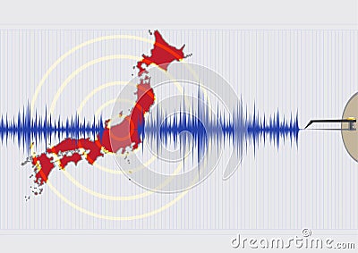 Japan Earthquake Concept Illustration Vector Illustration