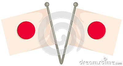 Japan flag Vector Illustration