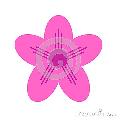 cartoon sakura flower Vector Illustration