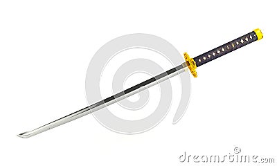Japan Katana sword isolated on white background Stock Photo