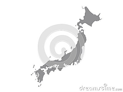 Japan map - island country of East Asia Stock Photo