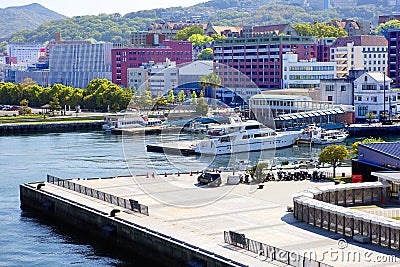 Japan, Nagasaki Port. Editorial Stock Photo