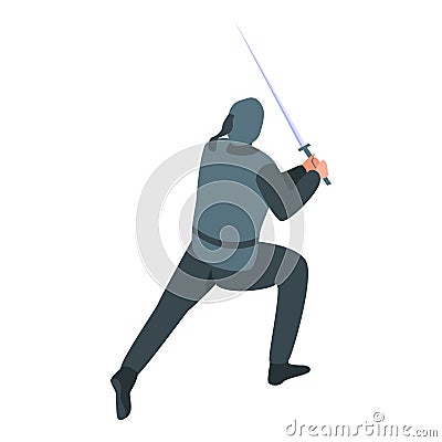 Japan ninja icon, isometric style Vector Illustration