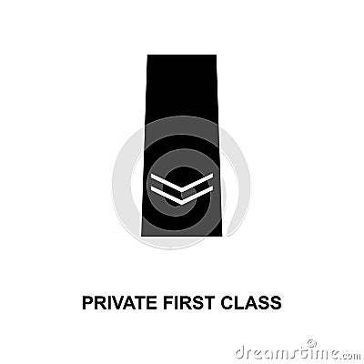 japan private first class military ranks and insignia glyph icon Stock Photo