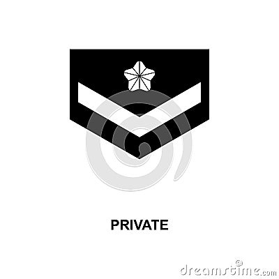 japan private military ranks and insignia glyph icon Stock Photo