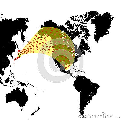 Japan radiation disaster Stock Photo