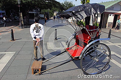 Japan : Rickshaw Editorial Stock Photo