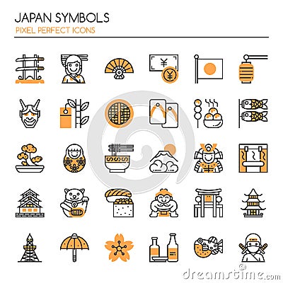 Japan Symbols Vector Illustration