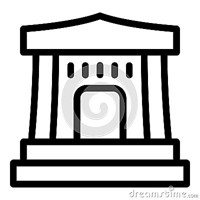 Japan temple icon outline vector. City pagoda Vector Illustration