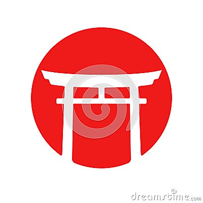 Japan Torii gate logo Vector Illustration