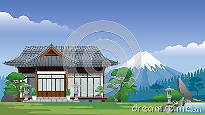 Japan traditional home Vector Illustration