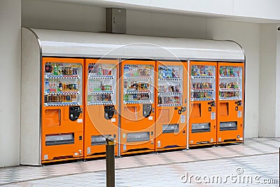 Japan vending machines - Osaka city Editorial Stock Photo
