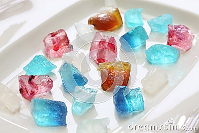 Japanese agar jelly sweet Stock Photo