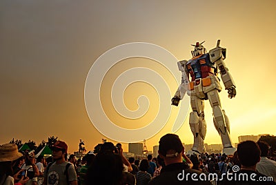 A japanese anime character exhibitions in its actual size. Editorial Stock Photo