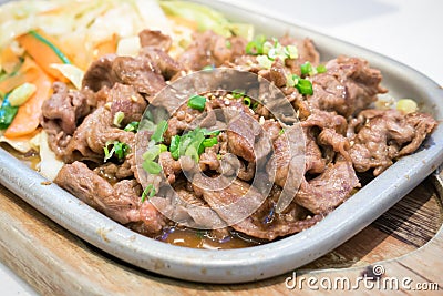 Japanese beef teriyaki grill Stock Photo