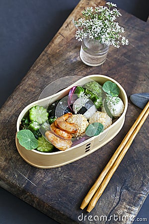 Japanese bento box lunch Stock Photo