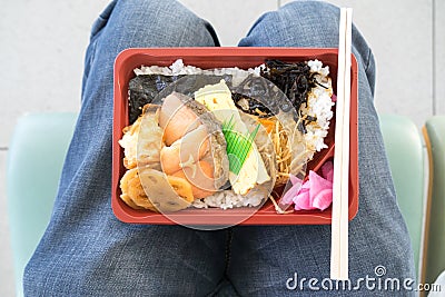 Japanese bento convenient and ready to eat Stock Photo