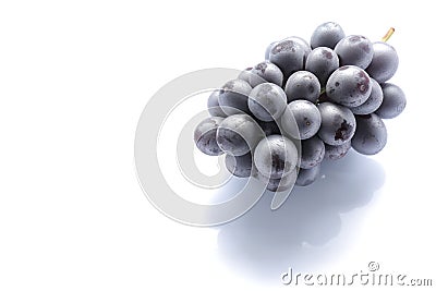 Japanese black grape on white Stock Photo