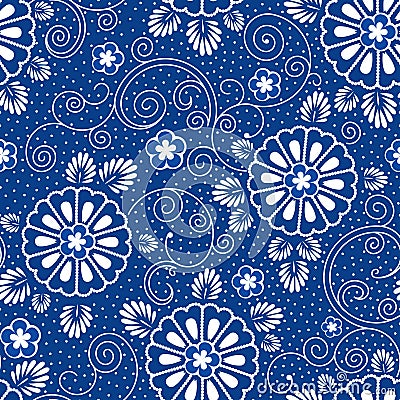 Japanese blue pattern Vector Illustration