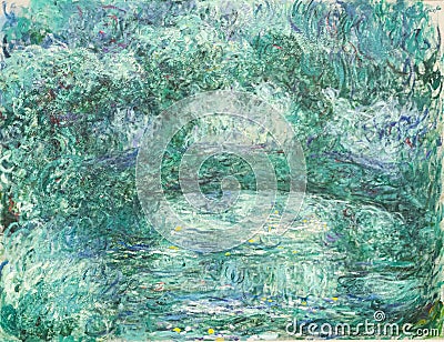 The Japanese bridge 2 by Claude Monet Stock Photo