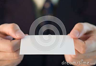 Japanese business card exchange custom Stock Photo