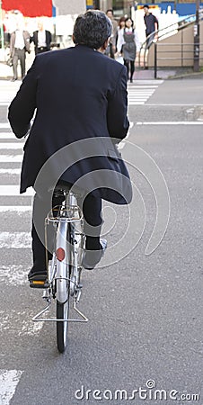 Japanese businessman-lunch time.... Stock Photo