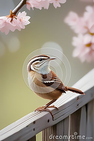 Japanese Carolina Wren Stock Photo