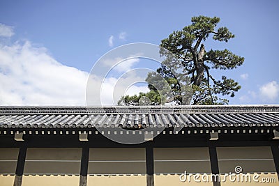 Japanese castle wall Stock Photo