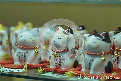 Japanese Cat Dolls at Tokyo shopping streets Editorial Stock Photo