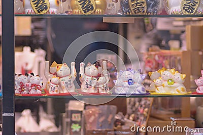 Japanese Cat Dolls at Tokyo shopping streets Editorial Stock Photo