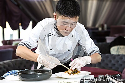 Japanese chef Stock Photo